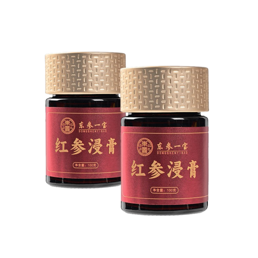 Red Ginseng Exact Paste 2 Jars, 100g per Jar , 6 Years Ginseng Root from Changbai Mountain Jilin China