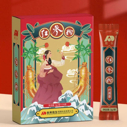 Red Ginseng Powder Stick, 6 Years older Gisneng Root from Changbai Mountain Jilin China,3g per Pack,30pacs per Box