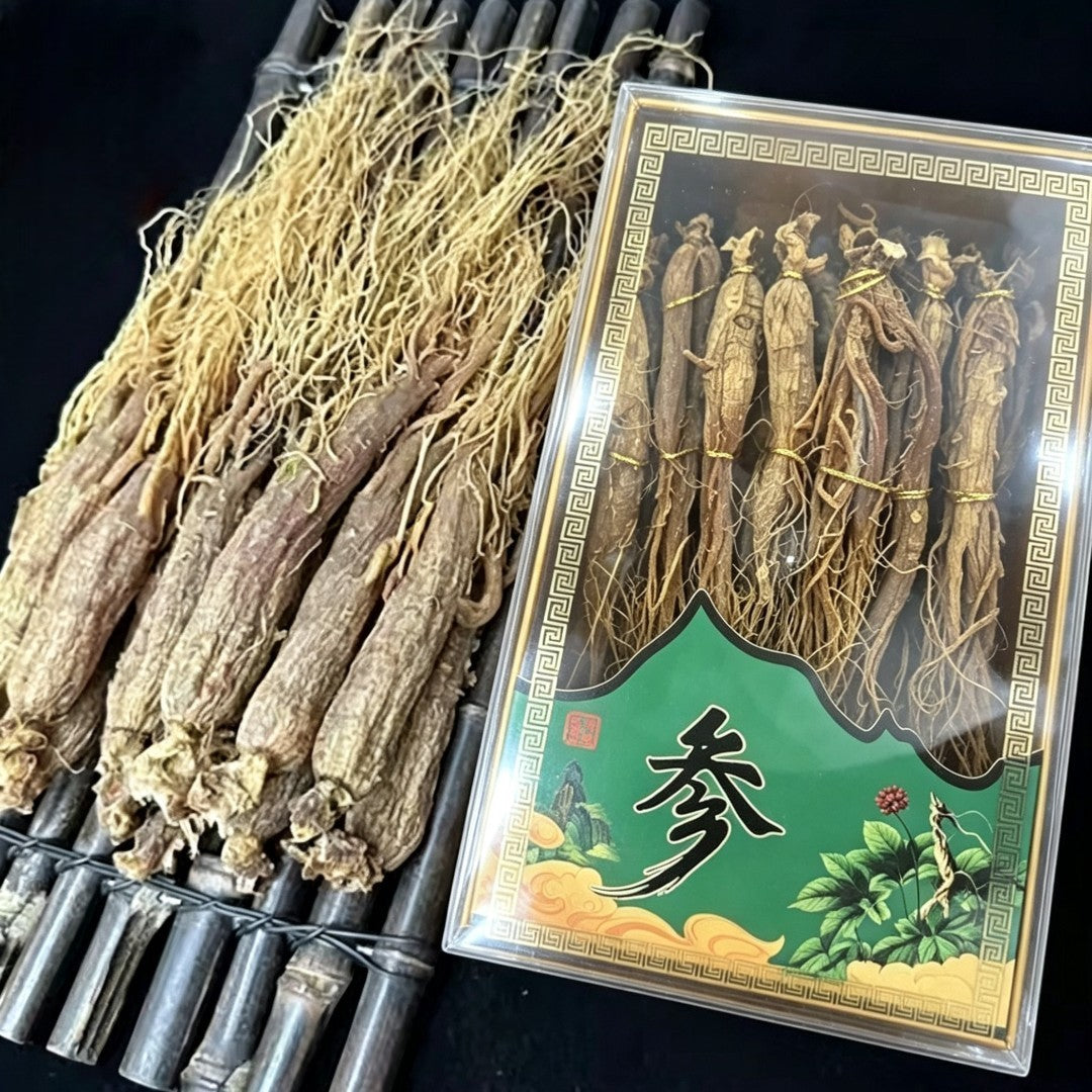 Whole Root Red Ginseng，6 Years Older Ginsengroot from Changbai Mountain Jilin China, Sugar Free  200 g
